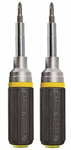 Klein Tools 32558 2pk Ratcheting Multi-Bit Screw/Nut Driver 2/Pack