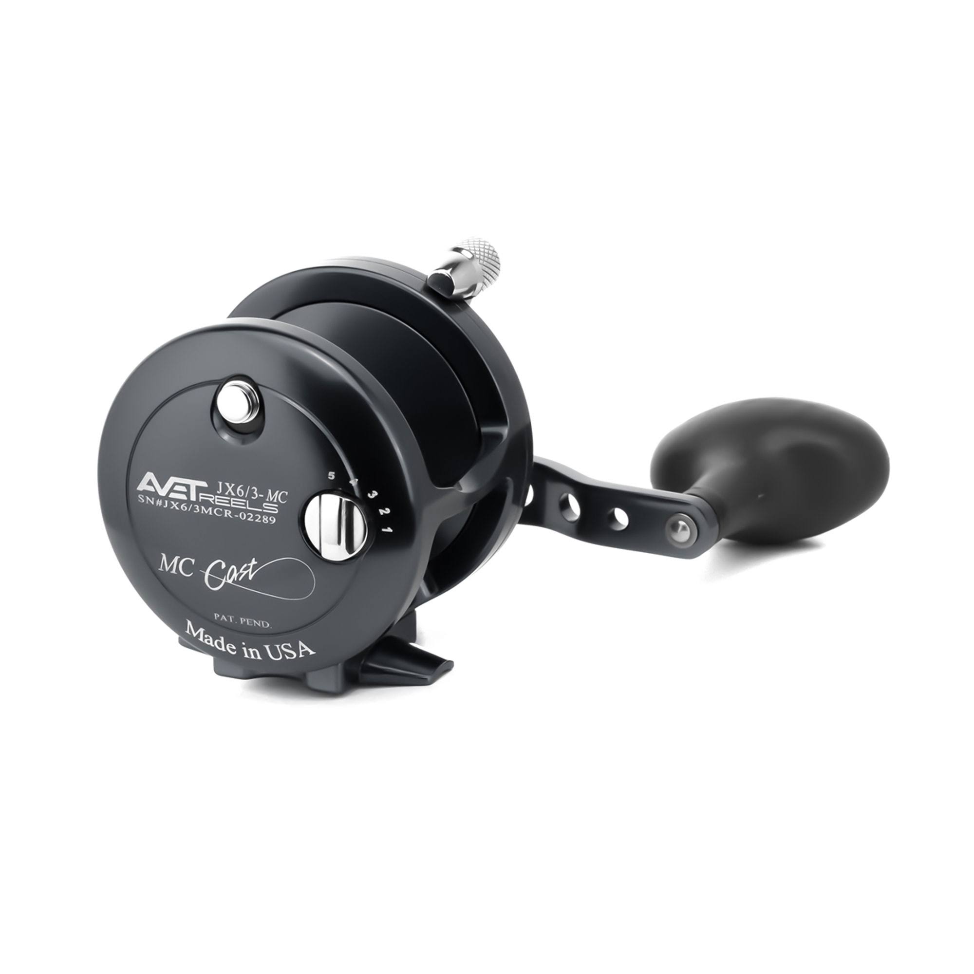 Avet JX 6/3 MC 2-Speed Lever Drag Casting Reels Black