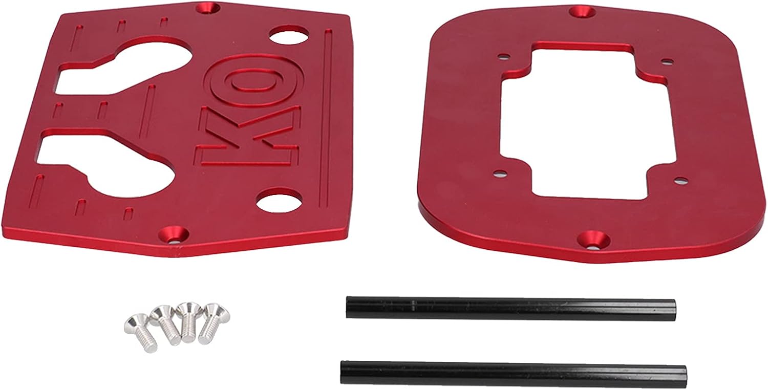Aramox Battery Tray, Battery Hold Down Tray Bracket Aluminum Ball Milled Fit for Optima 34/78 Batteries (Red)