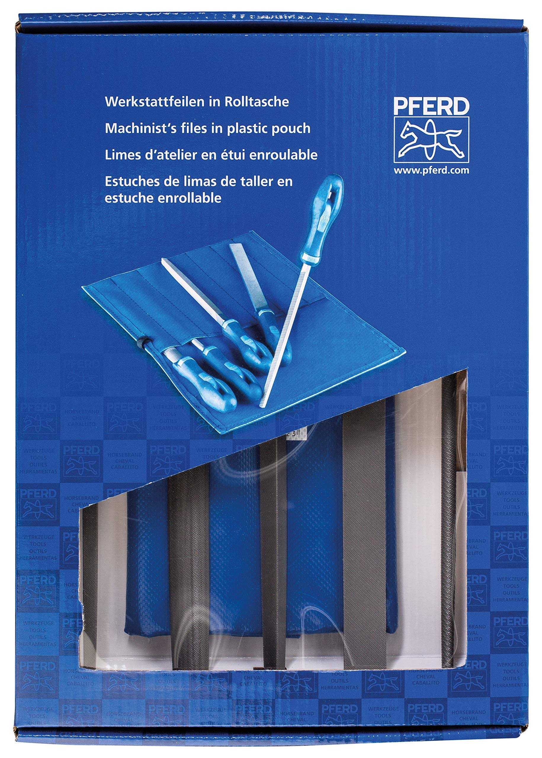 PFERD 16081 10x22 File Set 542-WRU (5 Machinist Files in Pouch)