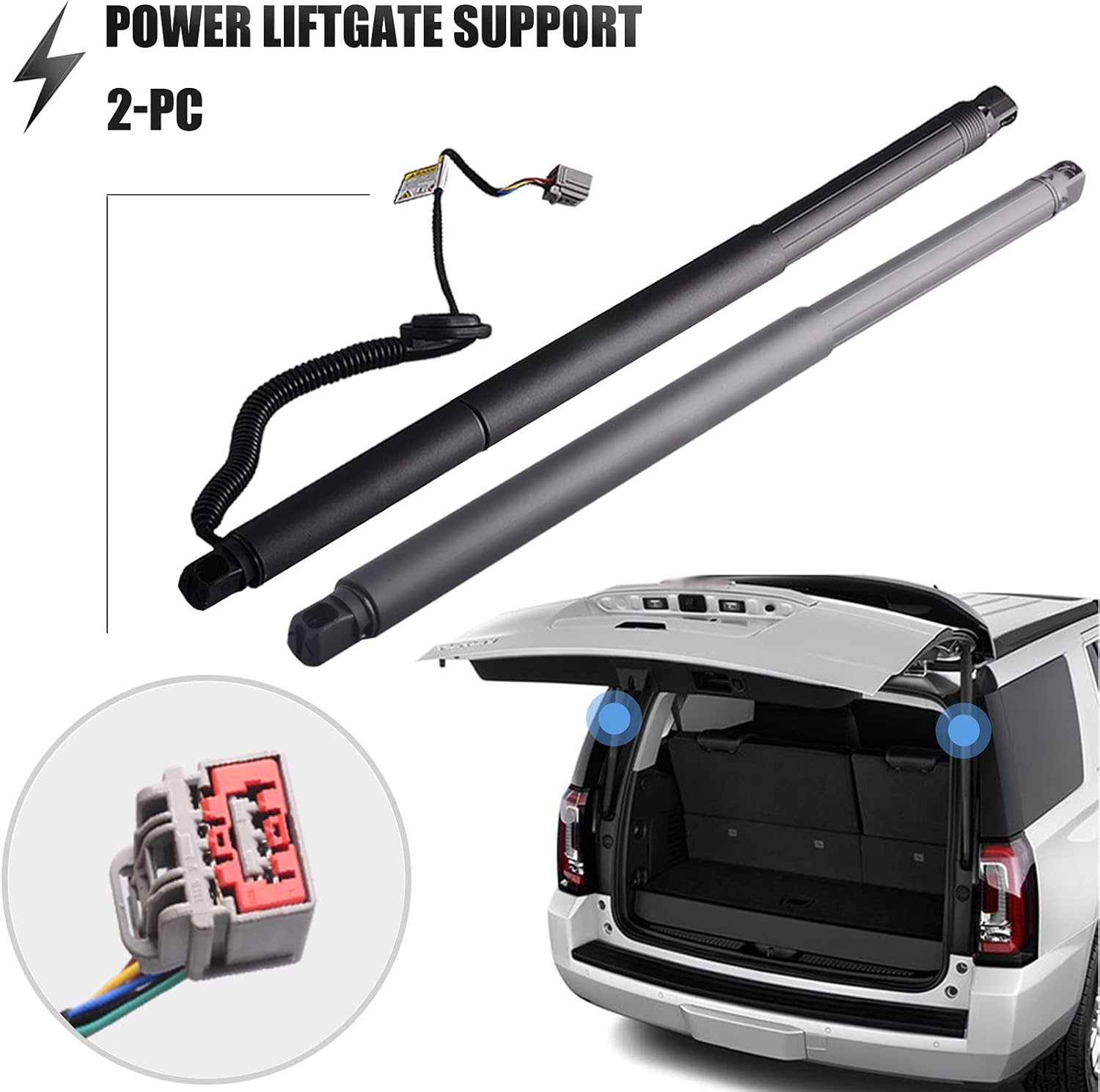 Unikpas Liftgate Power lift Support Rear Left and Right Tailgate Strut Replacement Compatible for Chevrolet Suburban 2015-2019 GMC Yukon 2015-2019 Cadillac Esclade 2015-2019 Replace 84306929,84183515