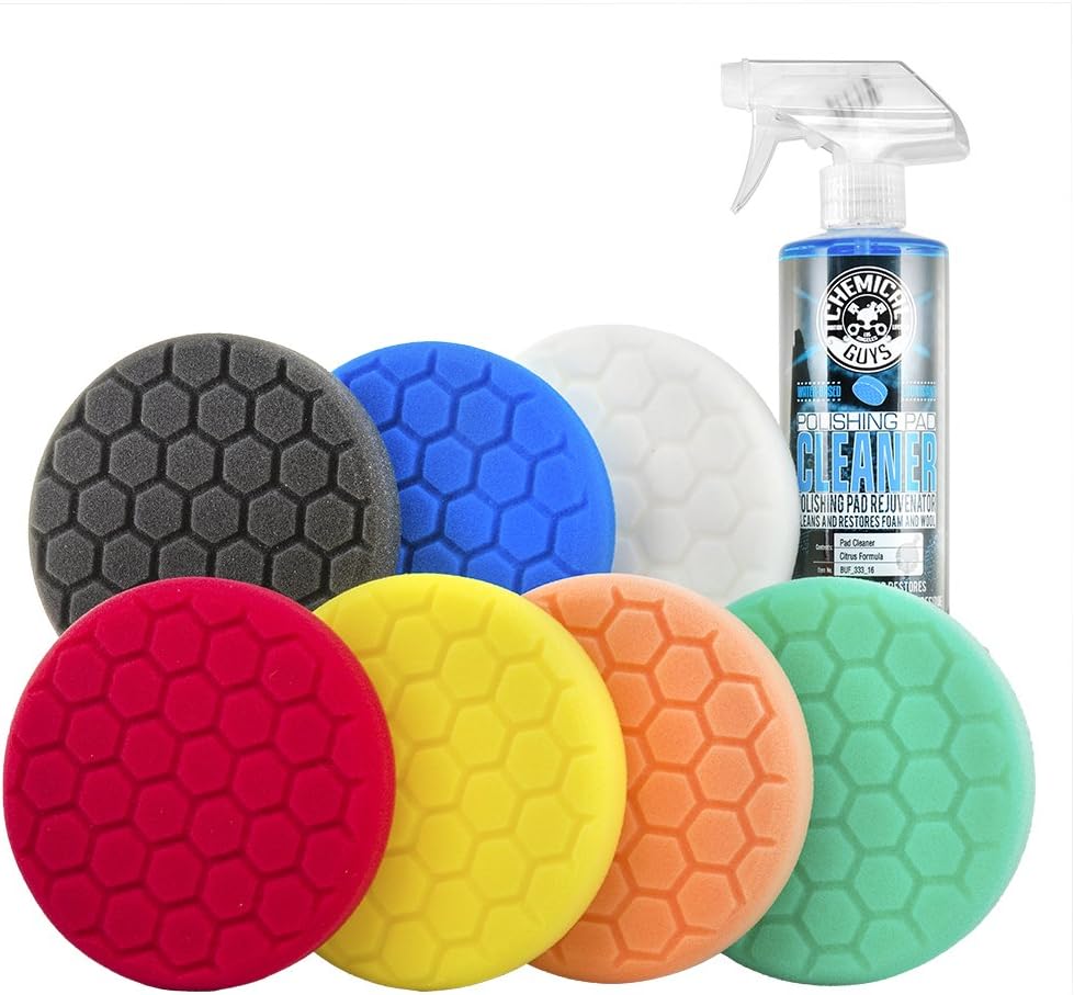 Chemical Guys BUF_HEX_Kits_8P Hex-Logic Buffing Pad Kit, 5.5