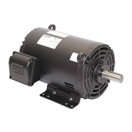 7.5 HP 3 Phase Air Compressor Duty Electric Motor 213/5T Frame 1770 RPM 3PH Weg, Black