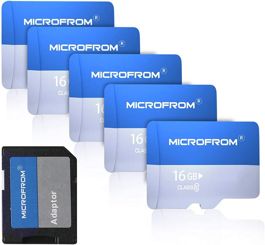 MICROFROM 32GBX2 SD Card FAT32 SD Cards with Adapter, Flash Memory Card High Speed TF Card with 86MB/s, UHS-1, C10, V30, U1 FAT32(32GB 2 Pack) Pack of 2