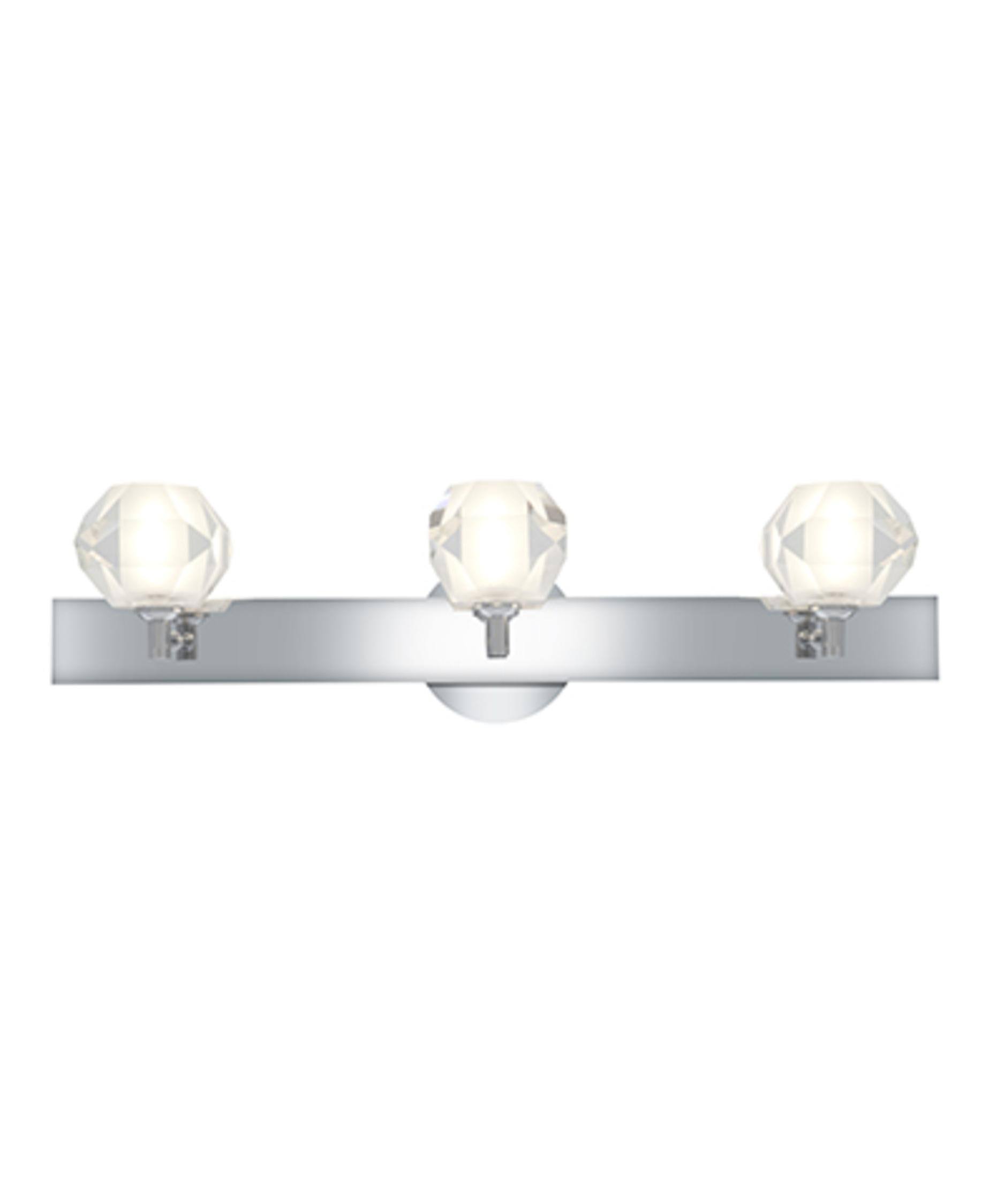 Access Lighting 23911-CH/FCL 3 Light Glas_e Crystal Wall Vanity - Chrome