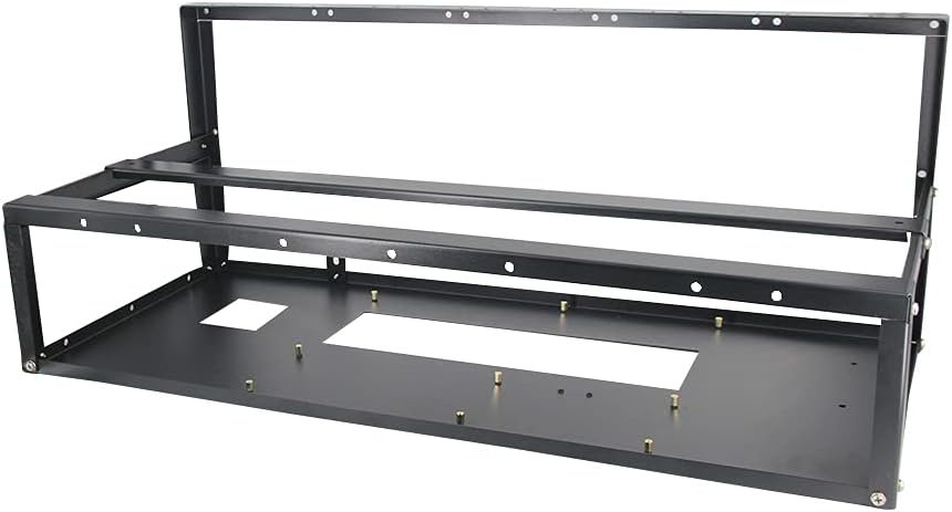 6/8 GPU Mining Rig Case Frame, Stackable Open Mining Rig Frame for 6/8 GPU Mining Case Rack, Motherboard Bracket Only Mining Rig Frame Included Pack of 2
