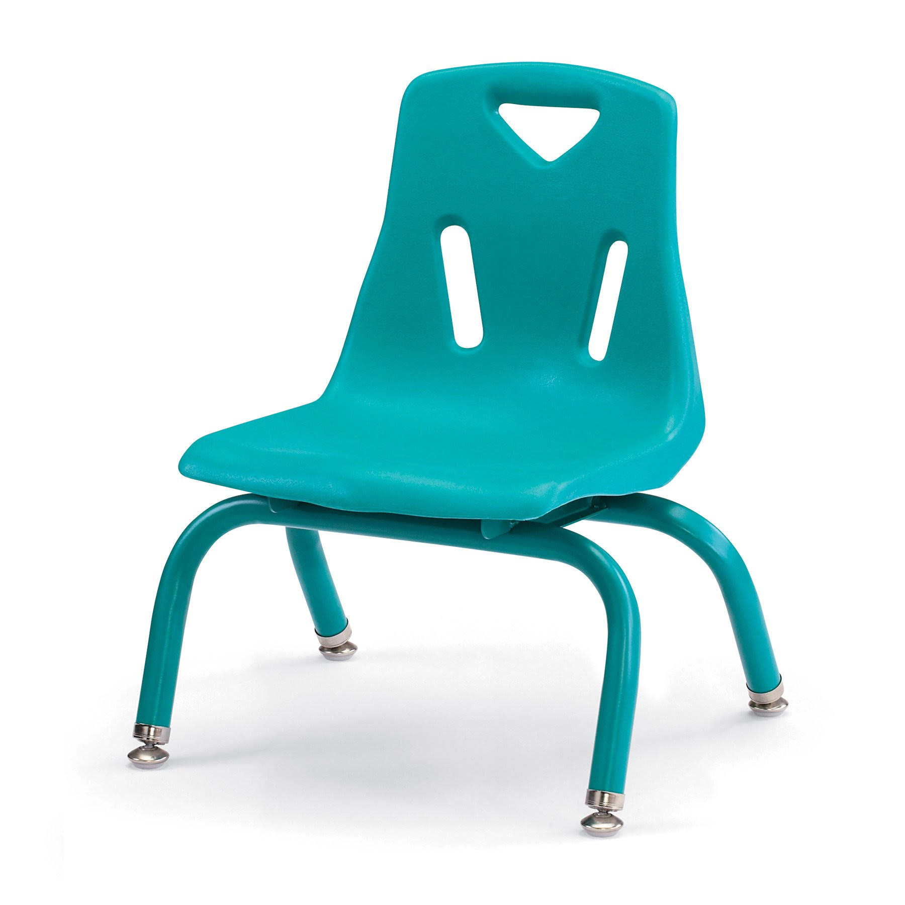 Berries Stacking Chairs with Powder-Coated Legs - 8x22 HT - Set of 6 - Teal