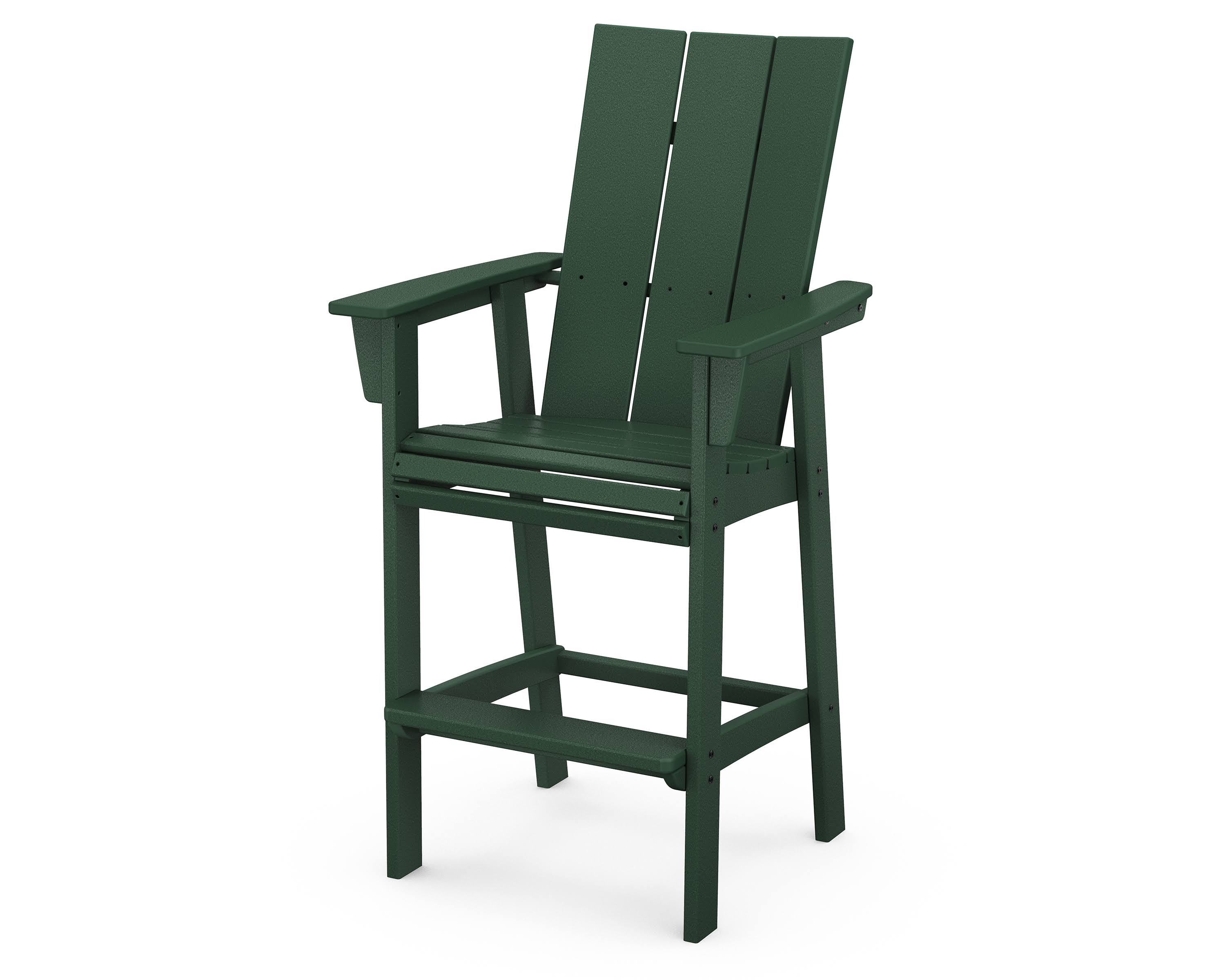 POLYWOOD Modern Adirondack Bar Chair in Green