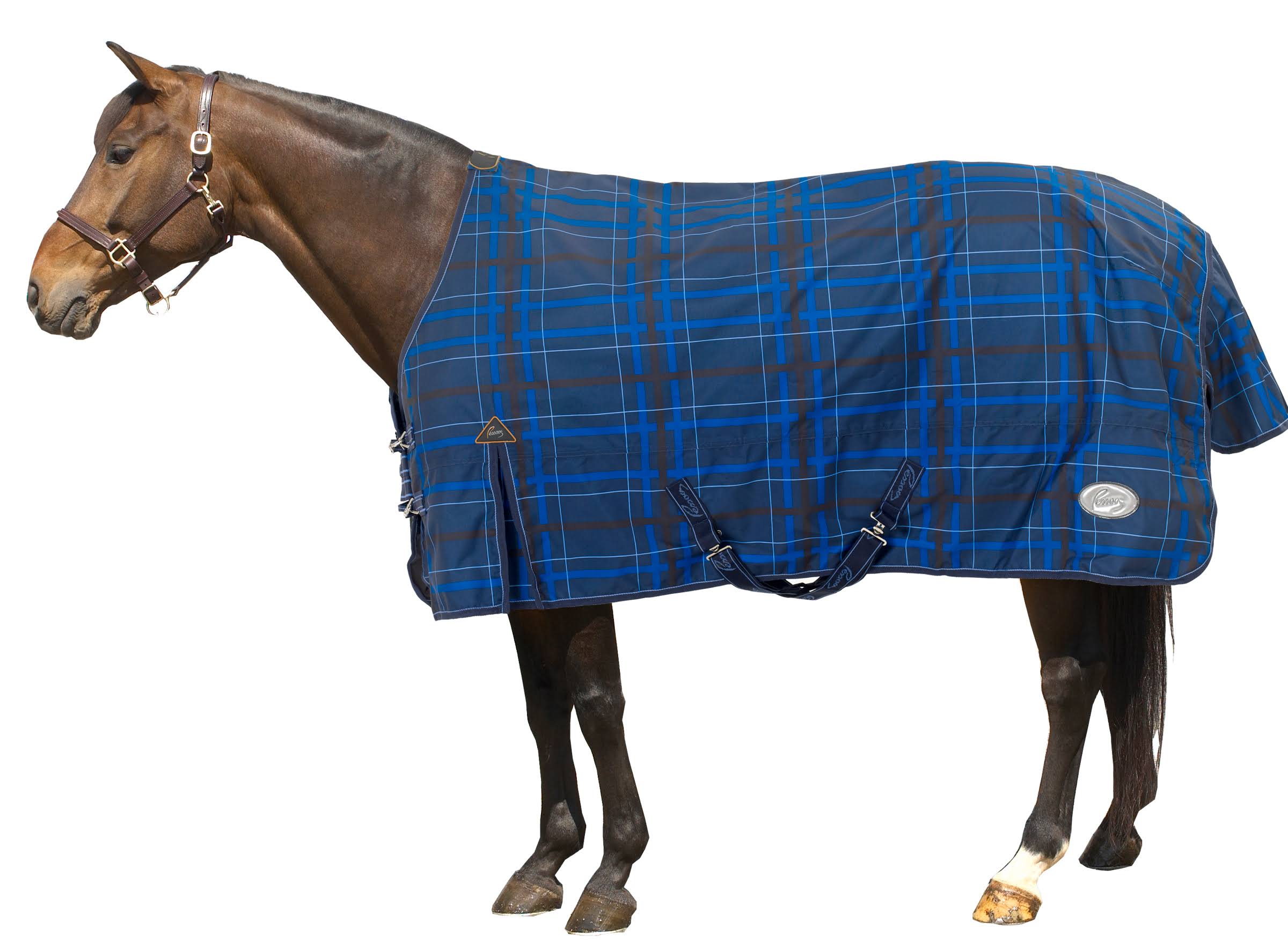 Pessoa Alpine 1200D Turnout Sheet - 80 / Navy/Black Plaid