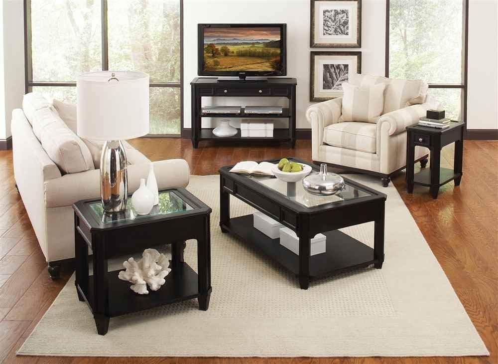 Riverside Furniture Rectangular End Table, Black