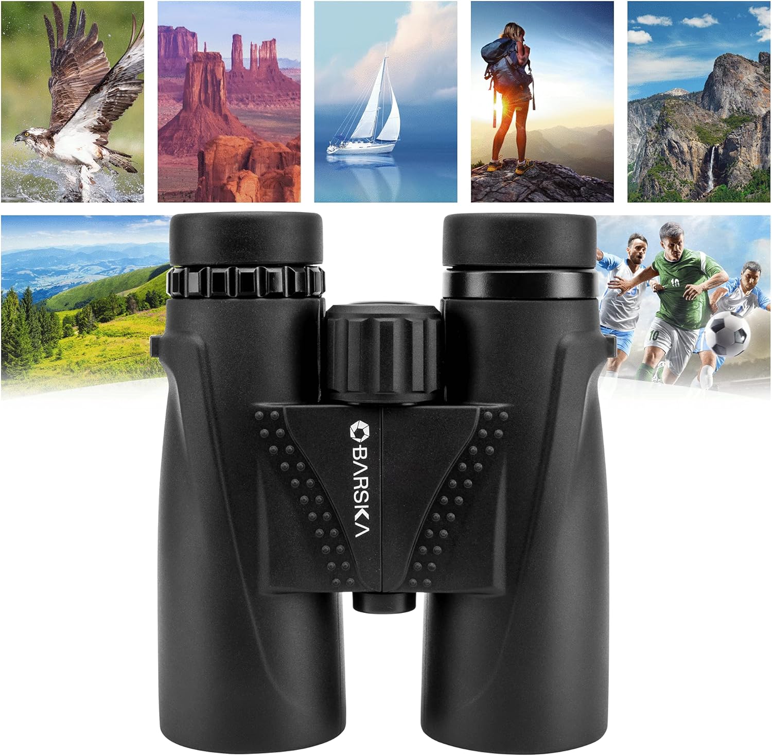 BARSKA AB13434 Blackhawk 10x42 Waterproof Binoculars for Birding, Boating, Events, Hiking, Hunting, etc
