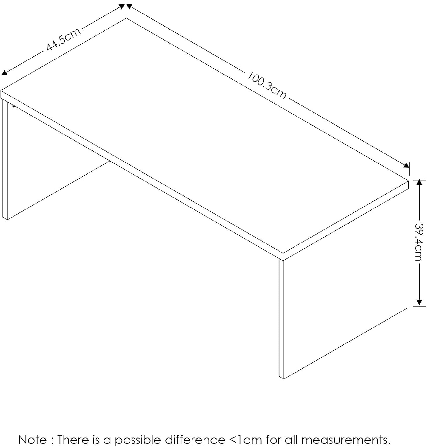 Furinno Indo Low Rise Tatami Writing Desk, Espresso Pack of 2