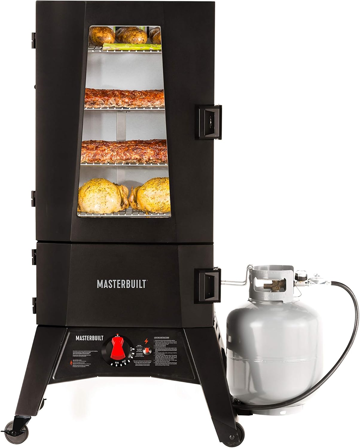 Masterbuilt MB20051316 Propane Smoker with Thermostat Control, 40 inch, Black