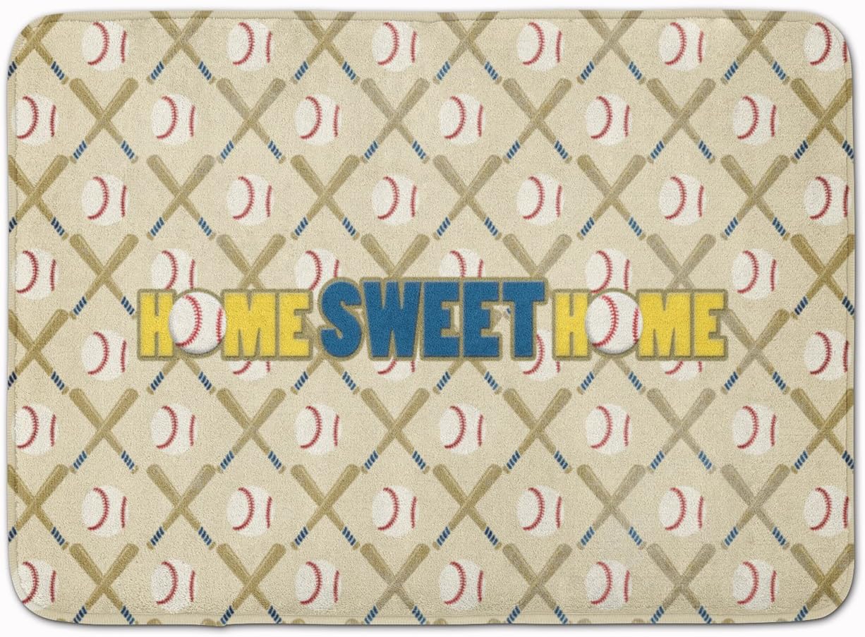 Caroline's Treasures SB3076RUG Home Sweet Home Bath Mat Machine Washable Anti-Fatigue Memory Foam Kitchen Rug, 19 X 27, Multicolor