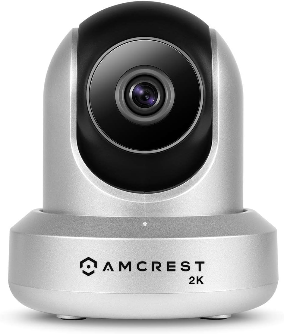 Amcrest UltraHD 2K WiFi Camera 3MP Security Wireless IP Camera with Pan/Tilt, Dual Band 5ghz/2.4ghz, Two-Way Audio, Wide 90° Viewing Angle and Night Vision IP3M-941S (Silver) (Renewed) Pack of 2