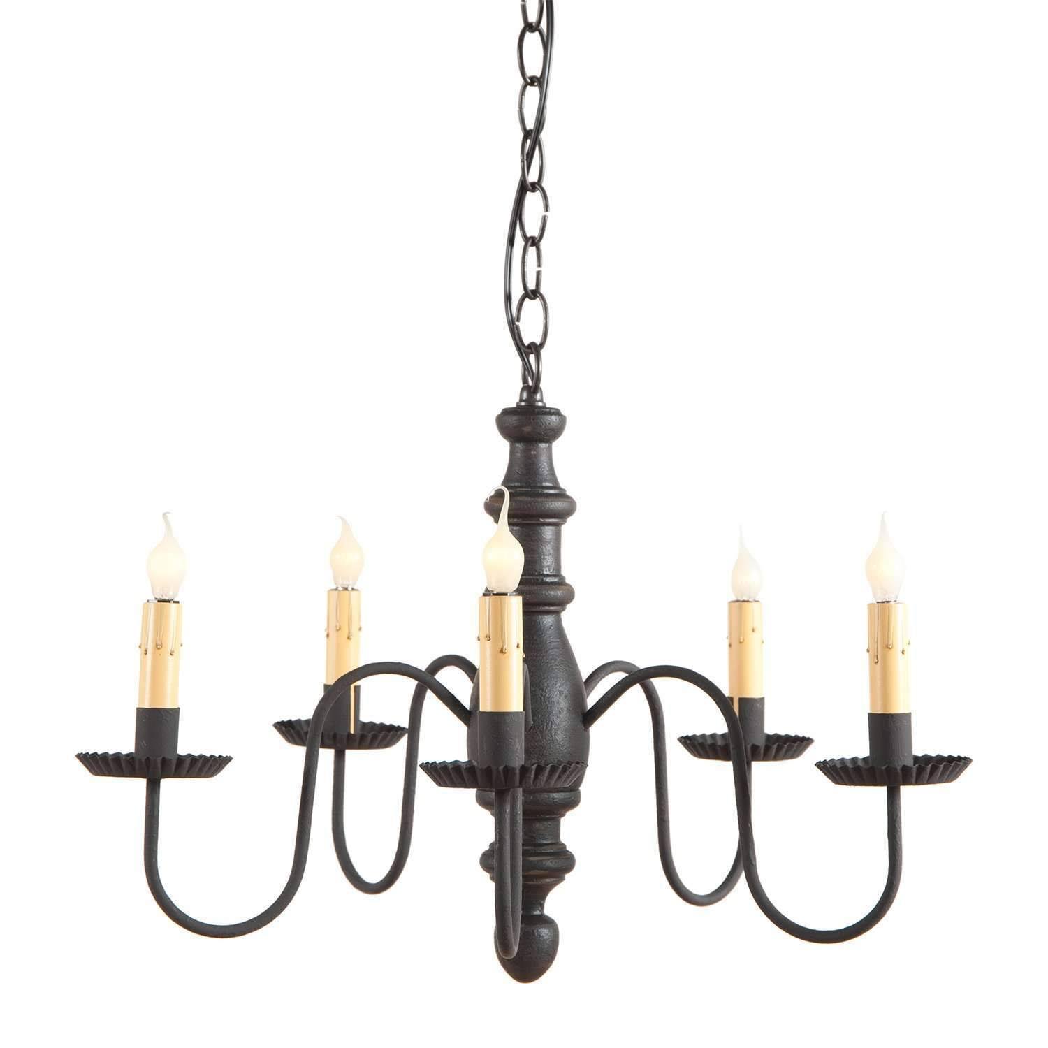 Country Inn Chandelier in Black