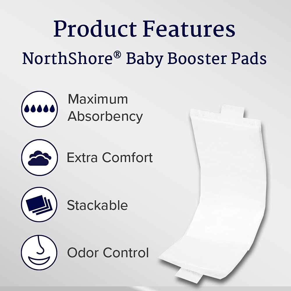 NorthShore Disposable Baby Diaper Doubler with Adhesive, X-Small, Case/180 (6/30s), Ages 0 - 3 Years Pack of 2