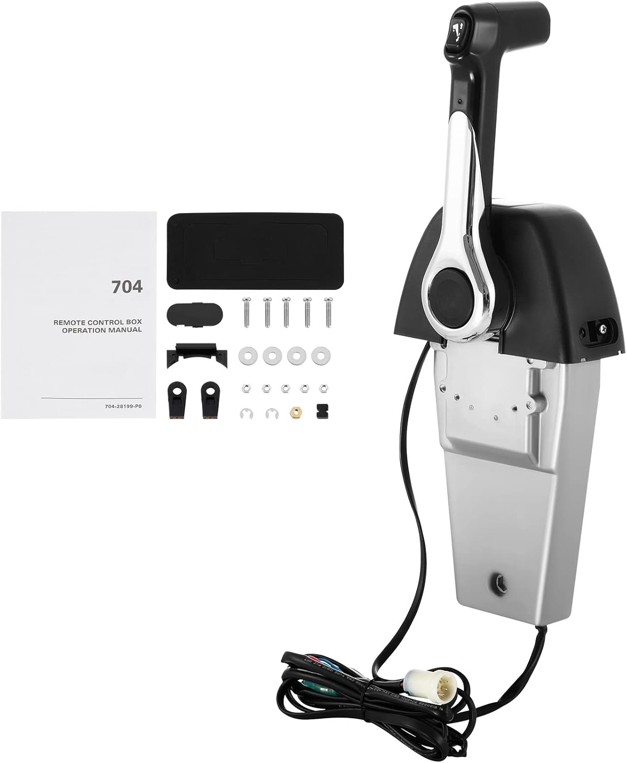 Mophorn Binnacle Remote Control Box Boat Throttle Control 704-48205-P1-00 Outboard Remote Control Box Fit for Yamaha Console 704 Single