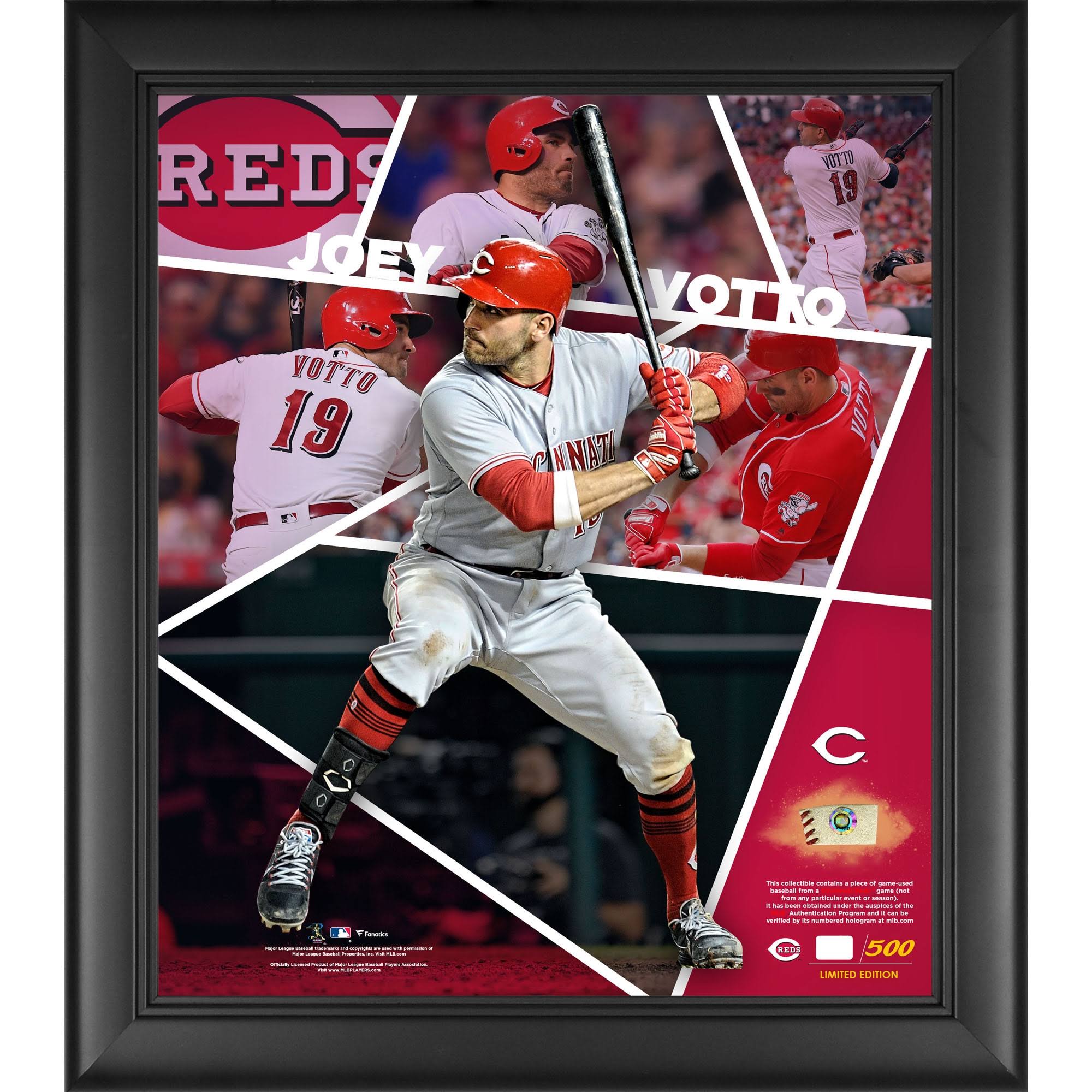 Fanatics Authentic Joey Votto Cincinnati Reds Framed 15x22 x 17x22 Impact Player Collage with A Piece of Game-Used Baseball - Li