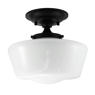 Kaiden 1-Light 12x22 Semi Flush Mount Laurel Foundry Modern Farmhouse Fixture Finish: Black