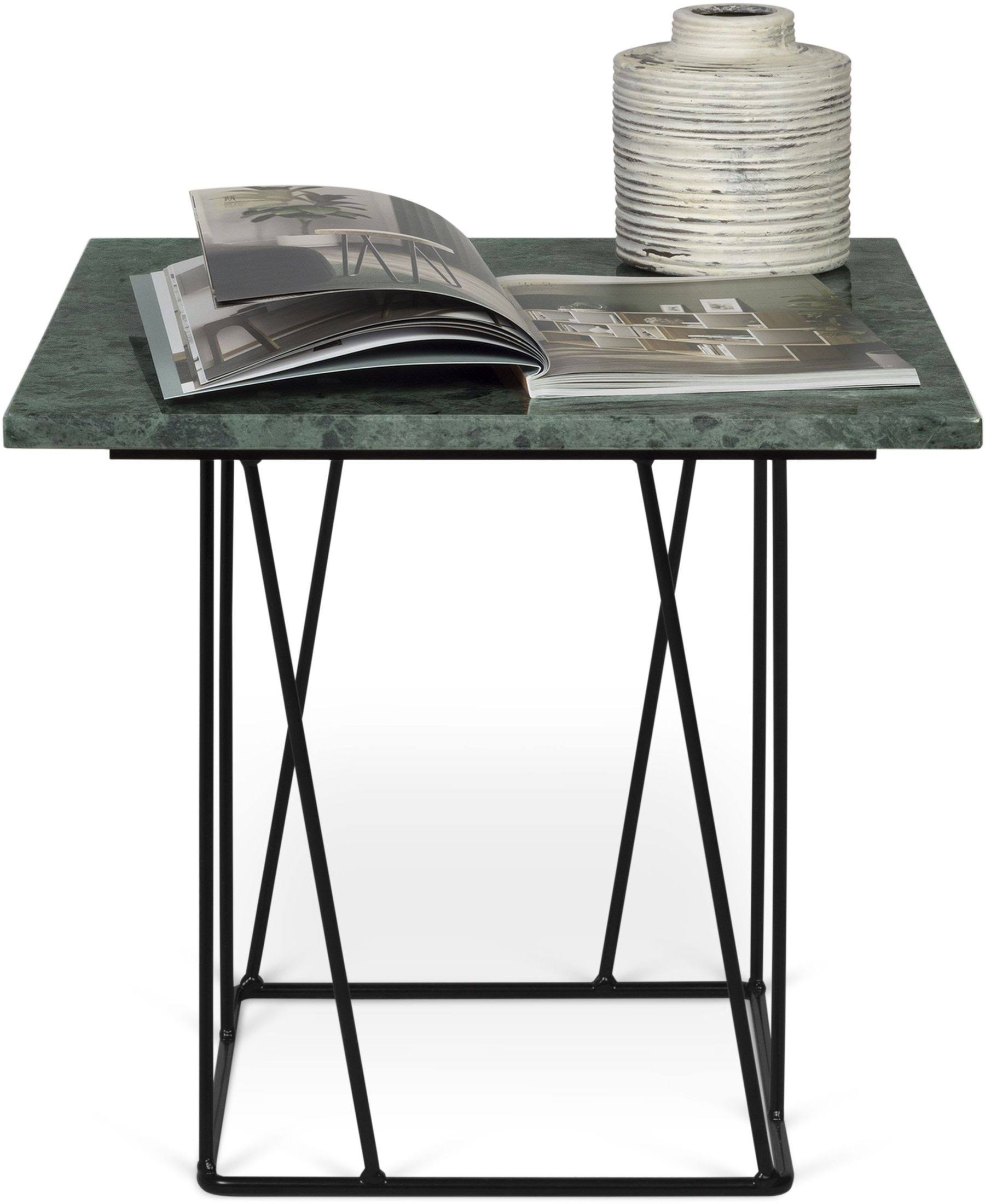 Helix Coffee Table Green Marble/Black Lacquered Steel