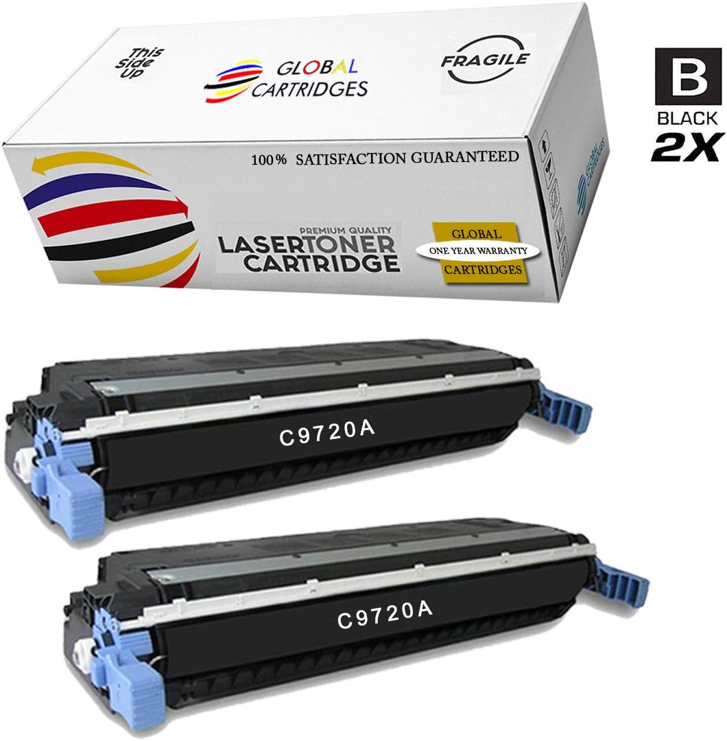 GLB Premium Quality Remanufactured Replacement for HP 641A / HP 4600 Black C9720A Toner Cartridge (2- Pack)