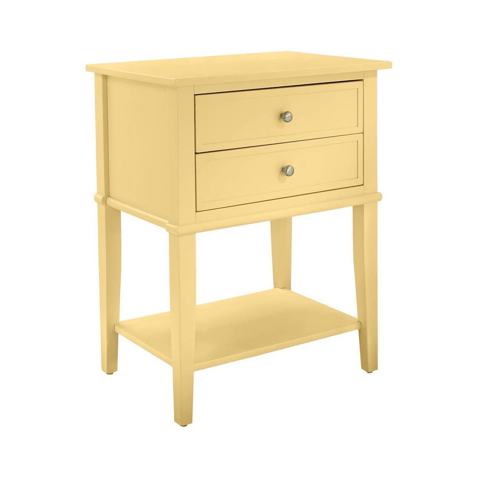 Durham Accent Table with 2 Drawers Yellow - Room u0026 Joy