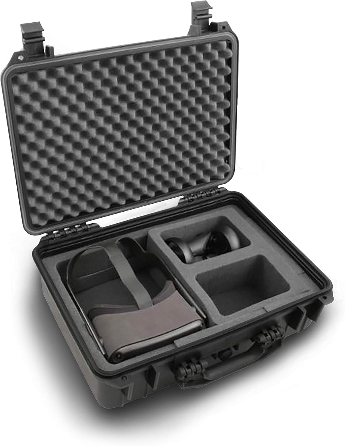 Casematix Waterproof Case Compatible with Oculus Quest 2 and Oculus Quest VR Gaming Headset & Accessories - Oculus Quest Case Storage with Padded Foam Also fits Elite Strap and Other Accessories