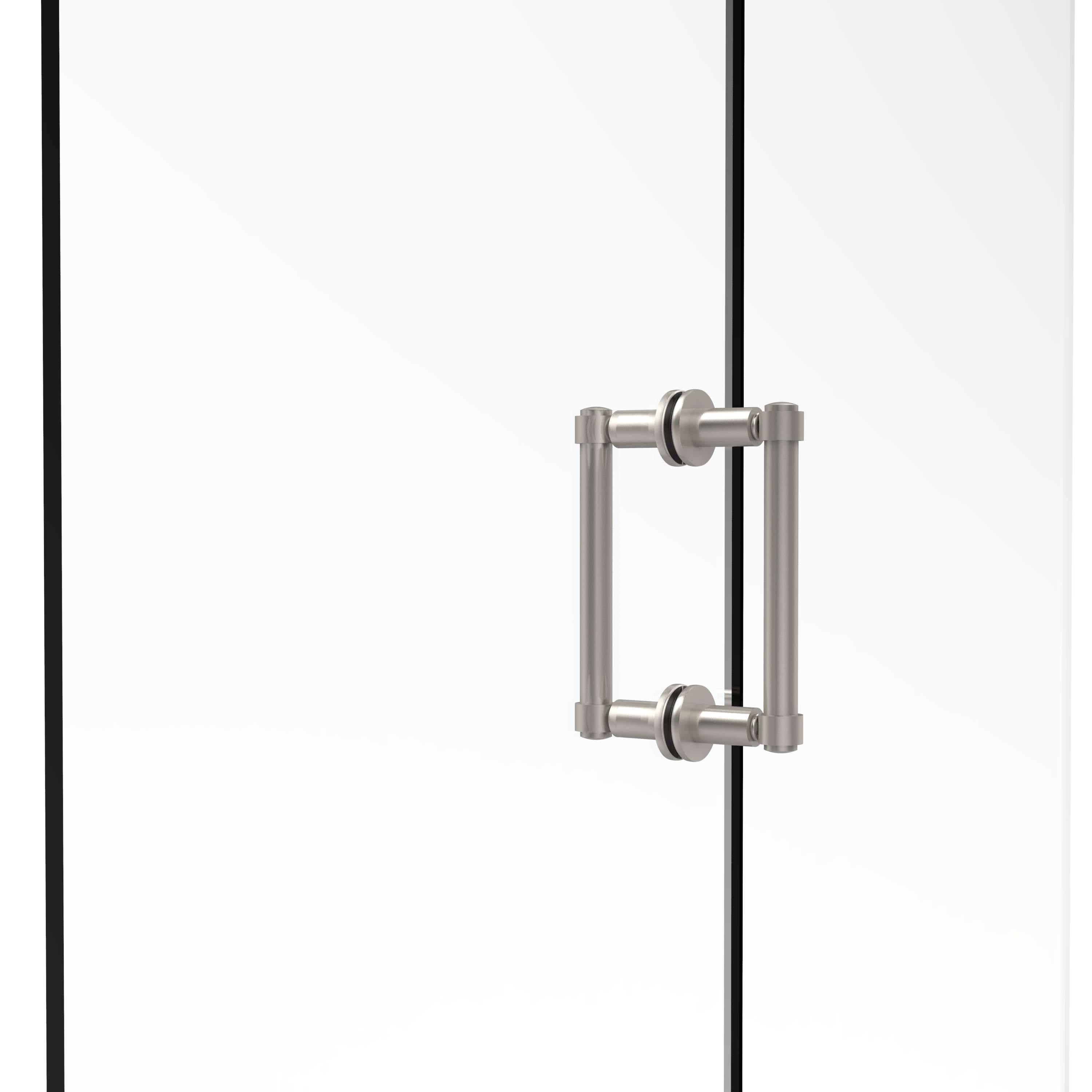 Allied Brass Contemporary 6 inch Back to Back Shower Door Pull Satin Nickel 405-6BB