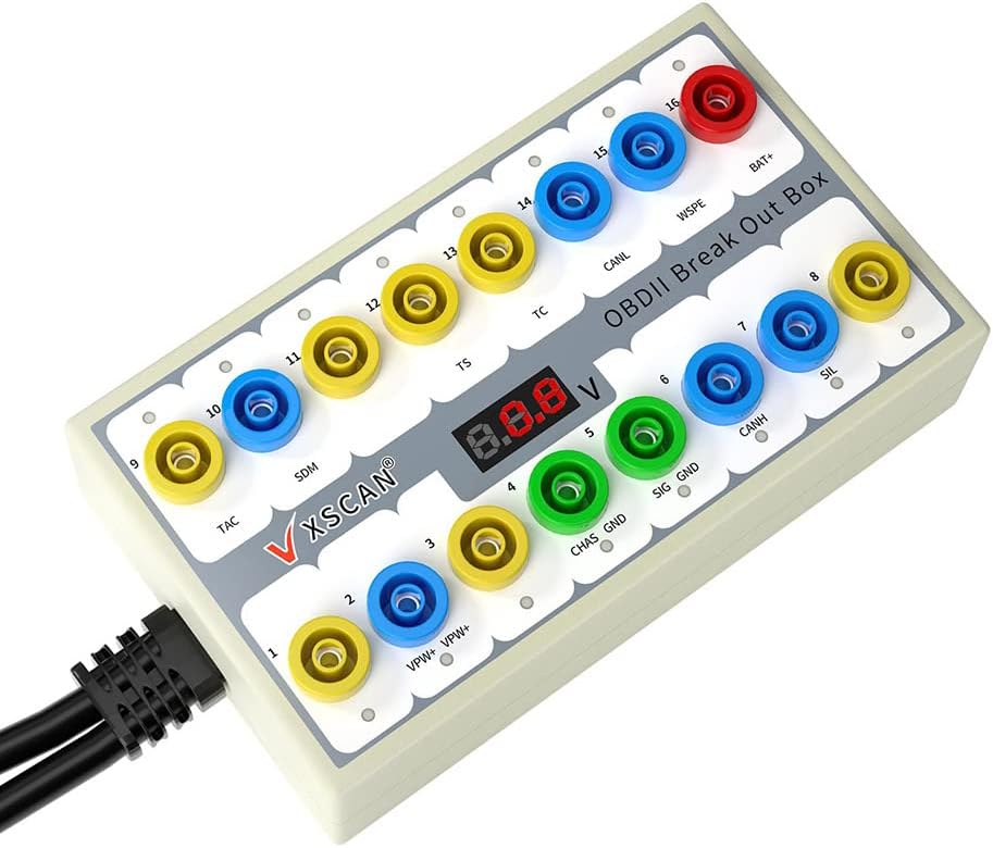 OBDII Breakout Box OBD2 Protocol Detector OBD2 Diagnostic Connector Detector Pack of 2