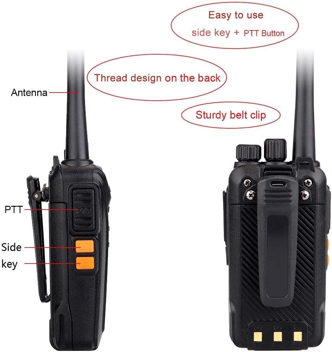 Retevis RT27 Walkie Talkies Long Range,Two Way Radios Rechargeable,2 Way Radio with Earpieces,Hands Free Sturdy,Adults Worker Security School(5 Pack)