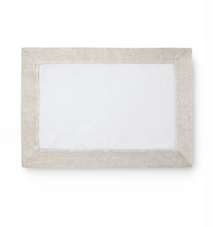 Sferra Filetto White/Silver Placemats, Set of 4