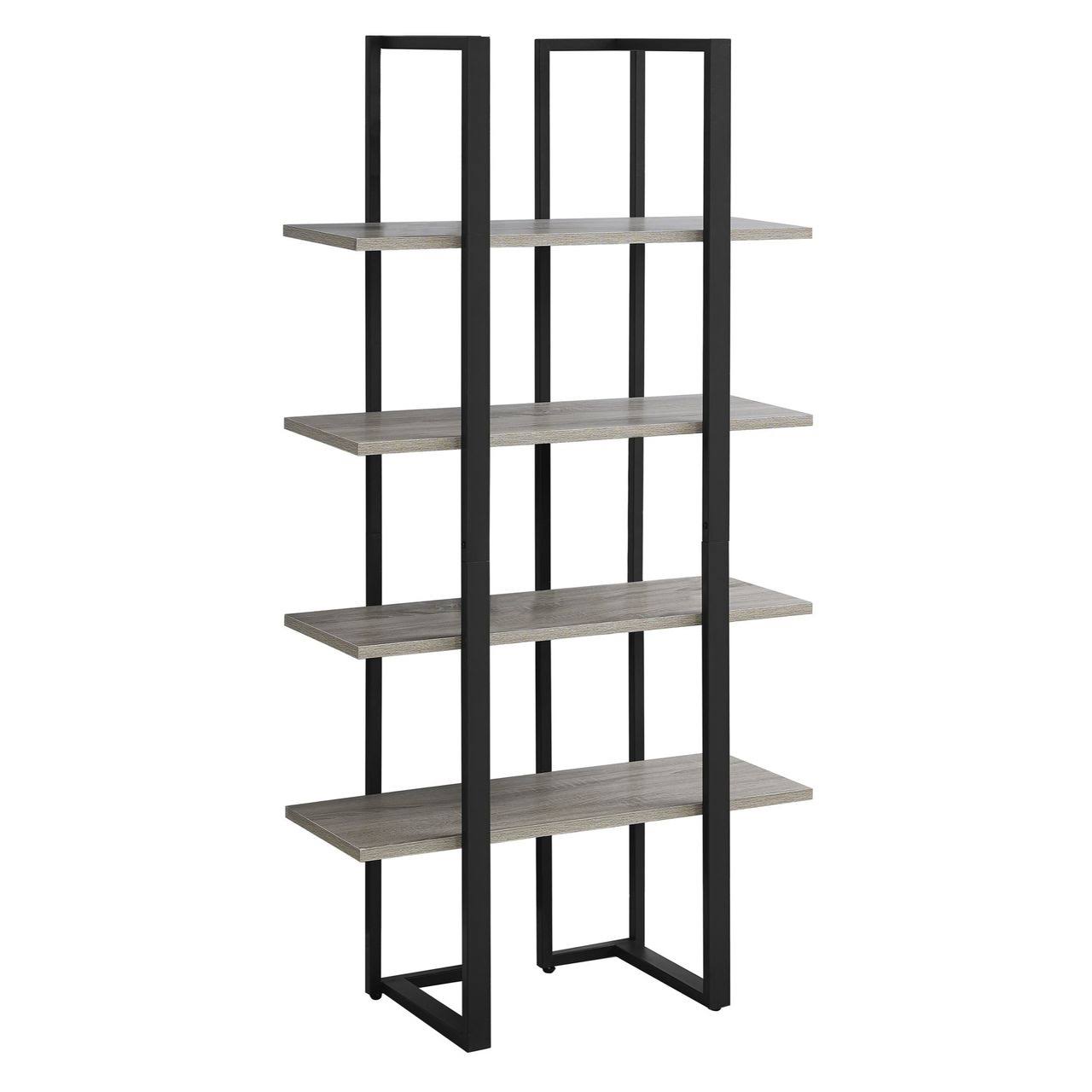 Ergode Bookcase - 60x22H / Dark Taupe / Black Metal