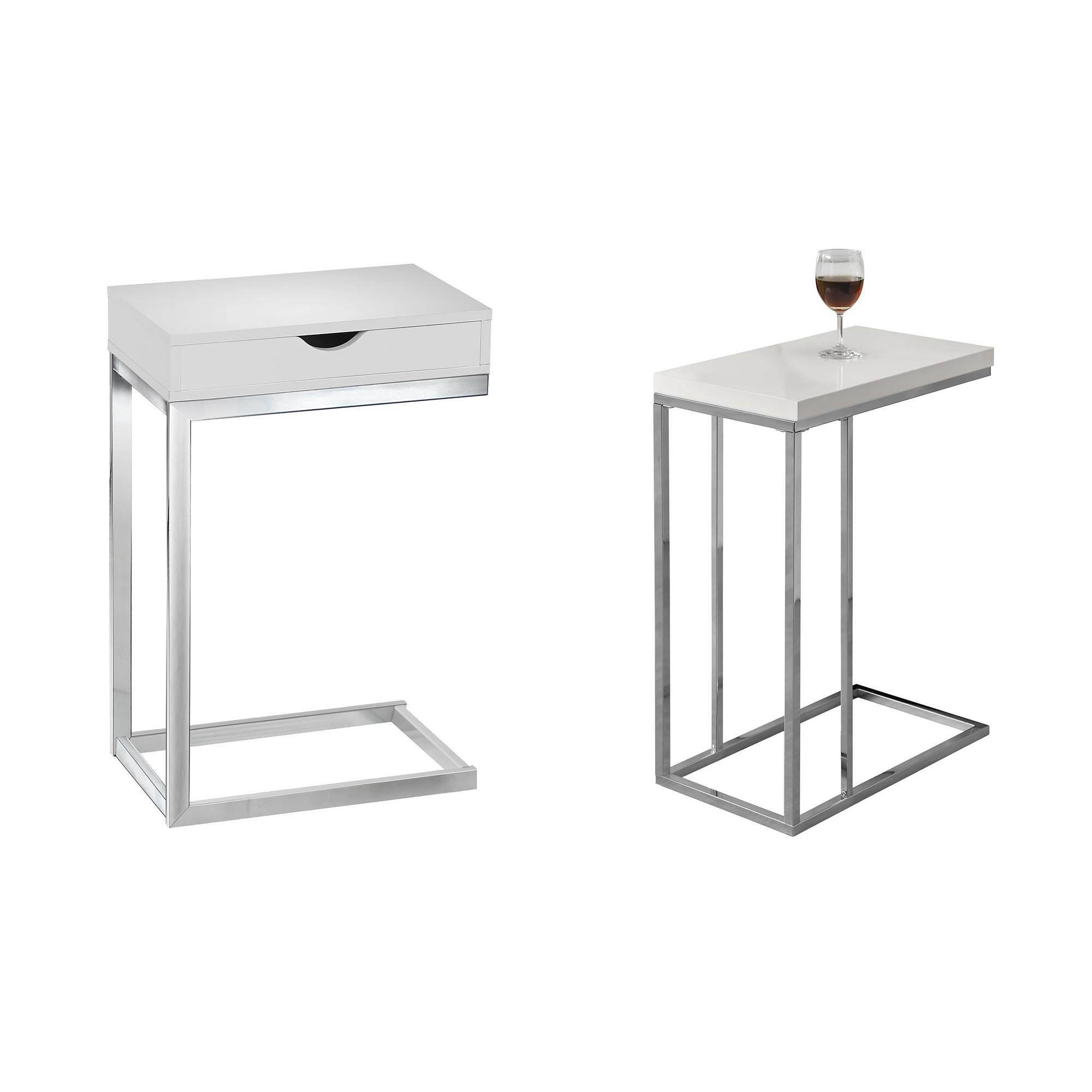 Monarch Specialties Contemporary End Table u0026 Accent End Table Glossy White