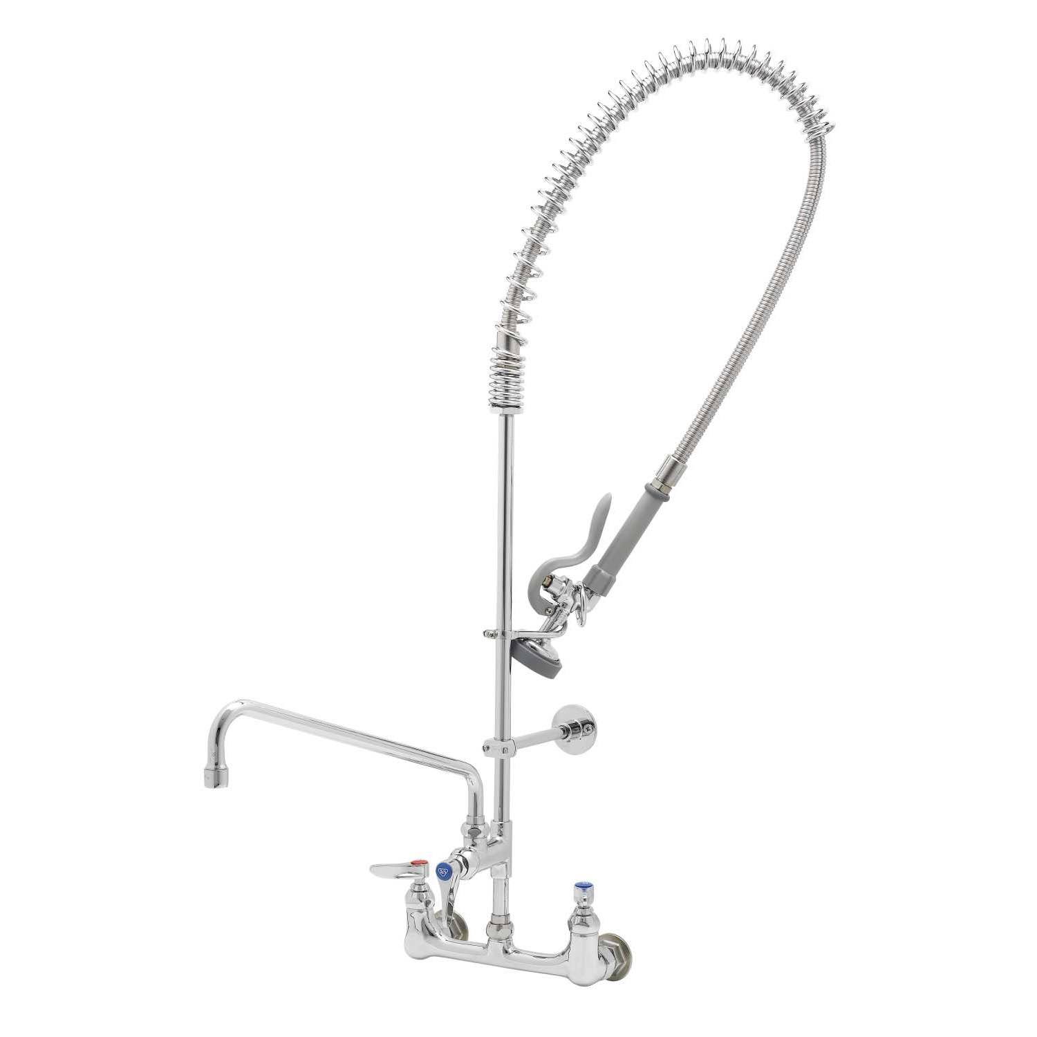 Tu0026S Brass B-0133-01 EasyInstall Pre-Rinse Unit with Wall Bracket, Add-On Faucet u0026 Hose