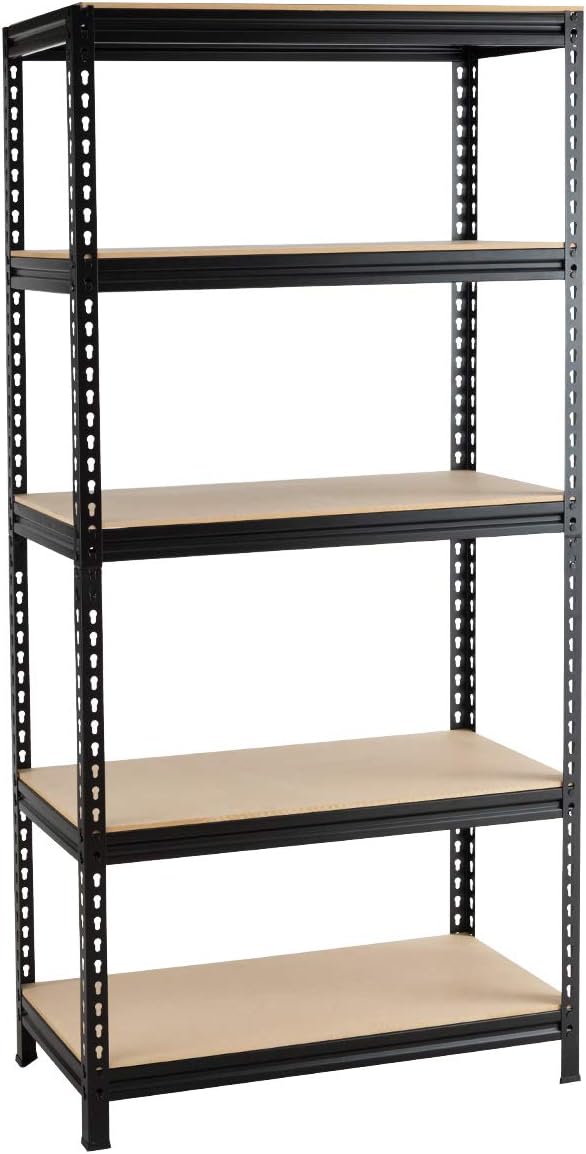 Tangkula 5-Tier Steel Storage Shelves, 73&rdquo; Heavy Duty Garage Shelf with Adjustable Shelves, Boltless Shelving Unit for Free Combination, Metal Muscle Rack for Home Office Garage (1, Silver)