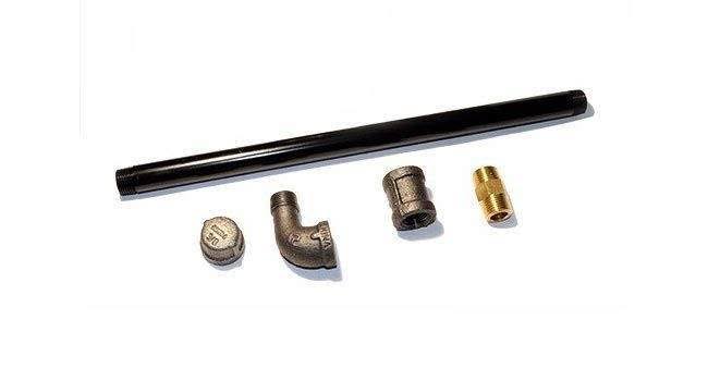 HPC Straight Black Steel GAS Log Lighter Kit, Propane, 24-Inch