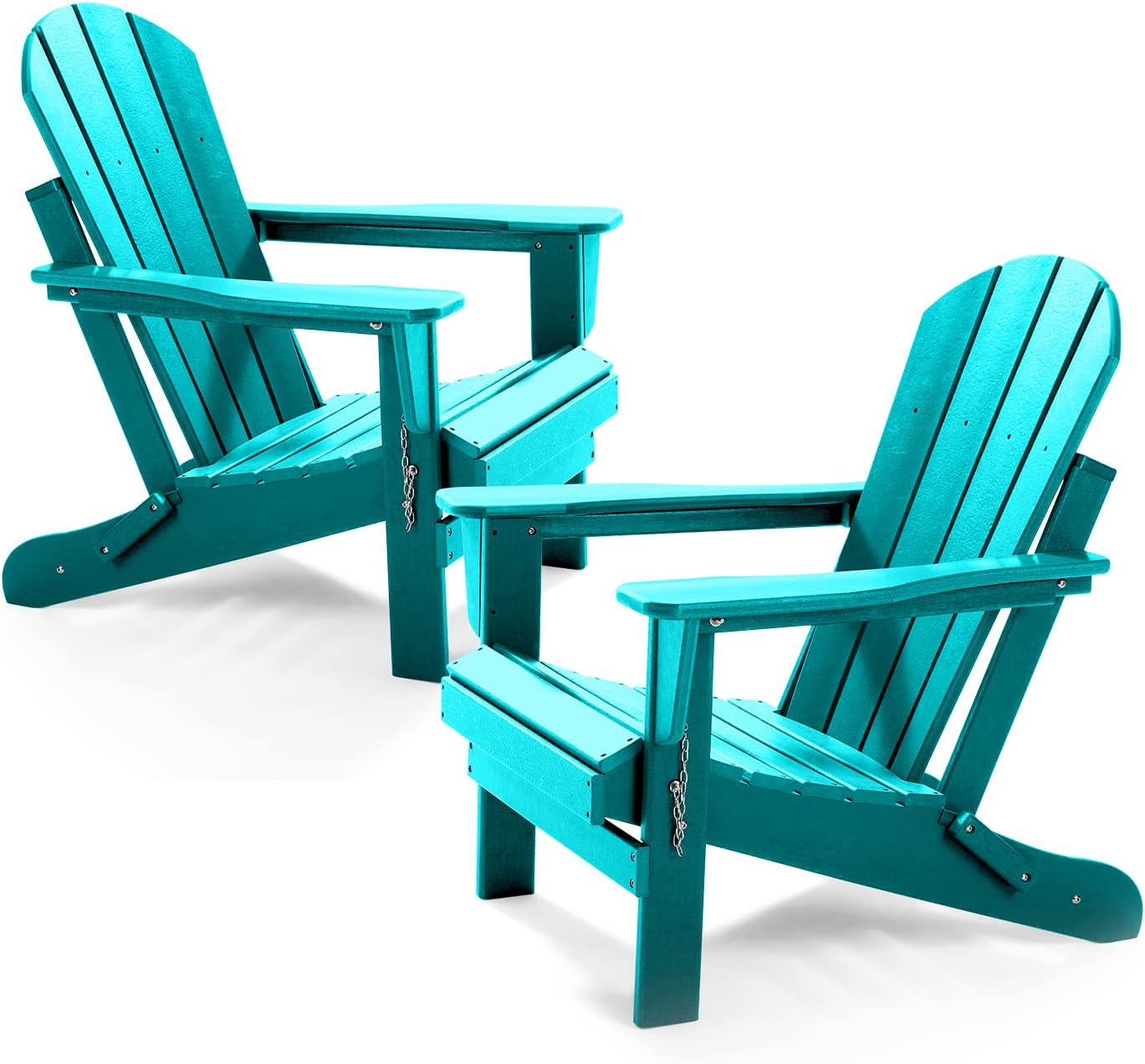 BRIOPAWS Adirondack Chair,All-Weather Patio Chairs Lawn Chair Outdoor Adirondack Chairs for Deck,Garden,Backyard,Fire Pit,Porch Seating,Aqua