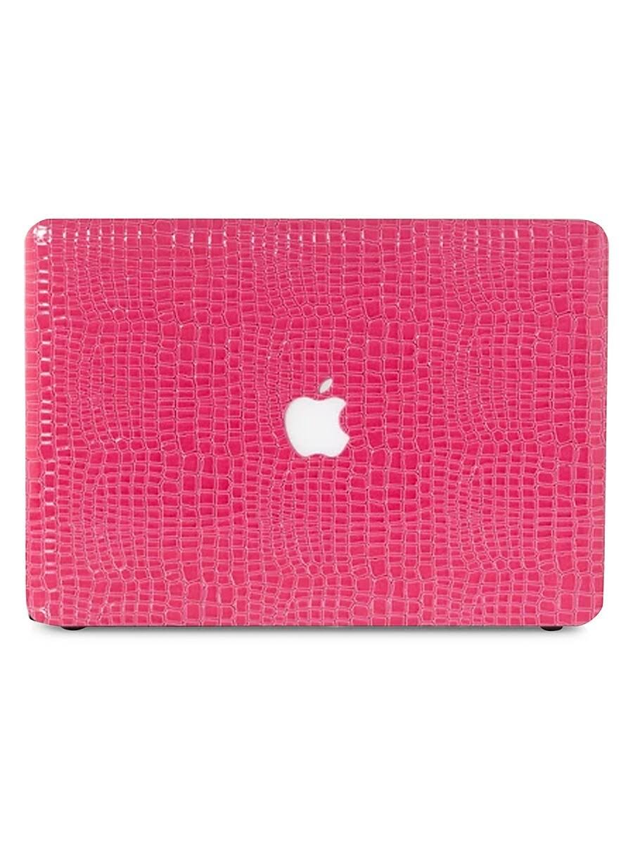 Chic Geeks Faux Crocodile MacBook Case - Pink