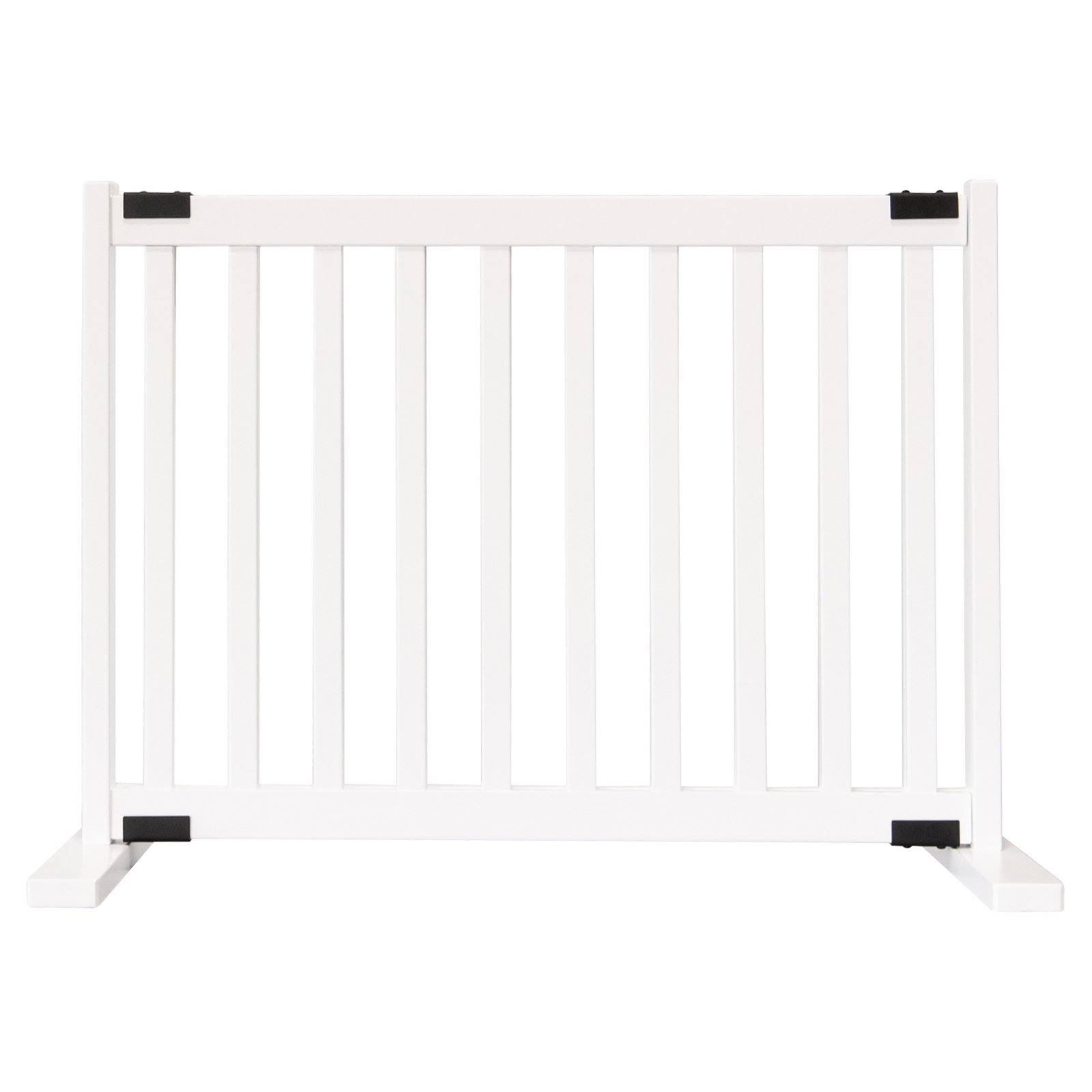 Dynamic Accents Kensington Series Free Standing Solid Wood Pet Gate White