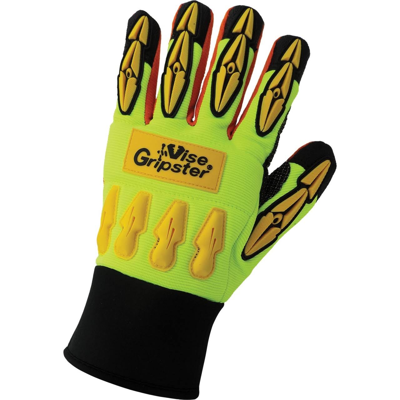 Global Glove Vise Gripster High Visibility TPU Impact Resistant Gloves - Medium - SG9955