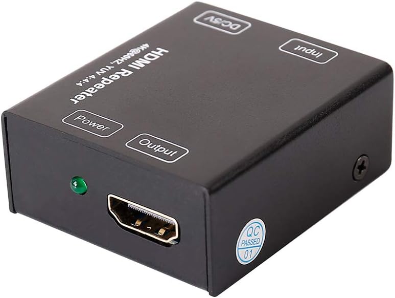 DTECH 4K2K HDMI 2.0 Signal Amplifier Booster Repeater 4K 60Hz YUV 444 18Gbps HDCP 2.2 CEC 3D 1080P Extender Boost up to 164 Feet Compatible with PS4 VR TV Box Blu-ray Player HDTV Monitor Projector Pack of 2