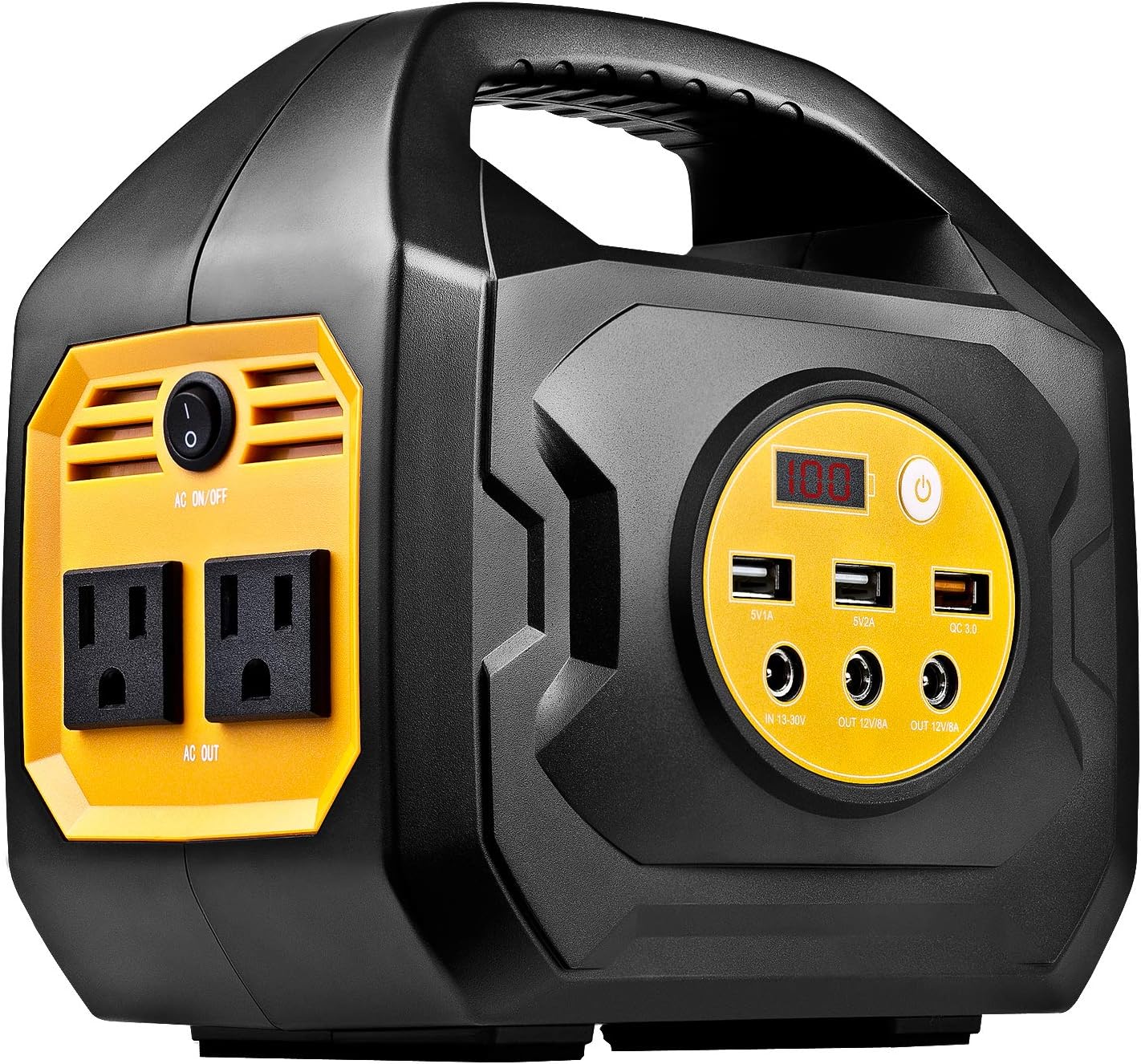 ExpertPower 200-Watt Portable Generator Rechargeable Lithium Power Station with 110VAC Outlets, 12VDC Outputs (Car Socket Included), and USB QC3.0 for Camping and Emergency Power Supply