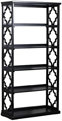 Scranton & Co 5 Shelf Bookcase in Black