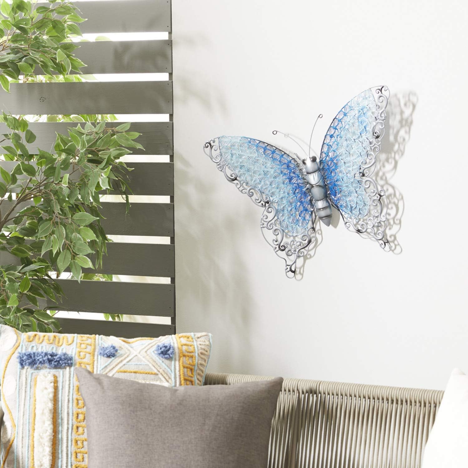 Deco 79 Contemporary Styled Metal Butterfly Pack of 2