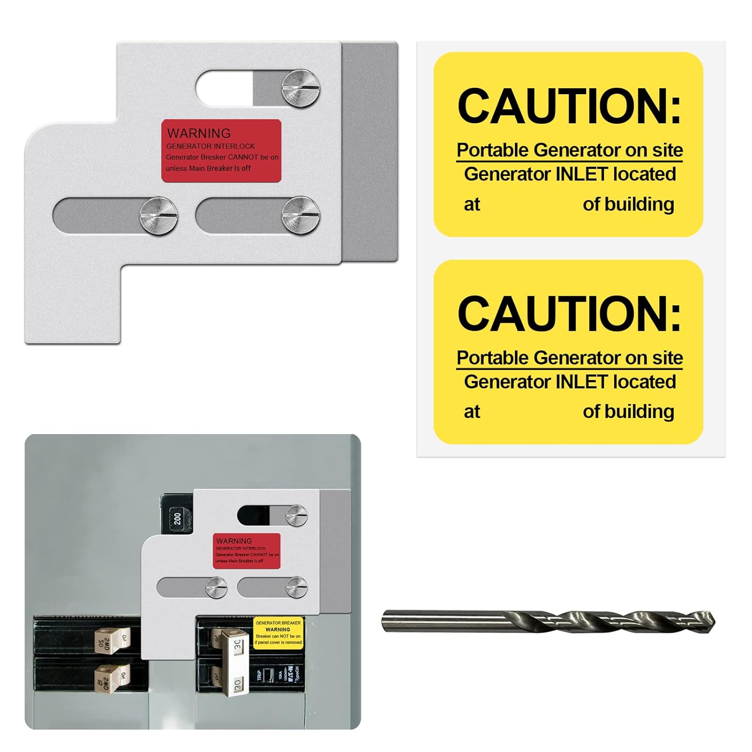 ZTTXL Generator Interlock Kit Compatible with Square D QO & Homeline Indoor or Outdoor 100 or 125 amp Panels, 3/4 Inch Spacing Between Main and Branch Breaker. Professional and Interlock Kit The