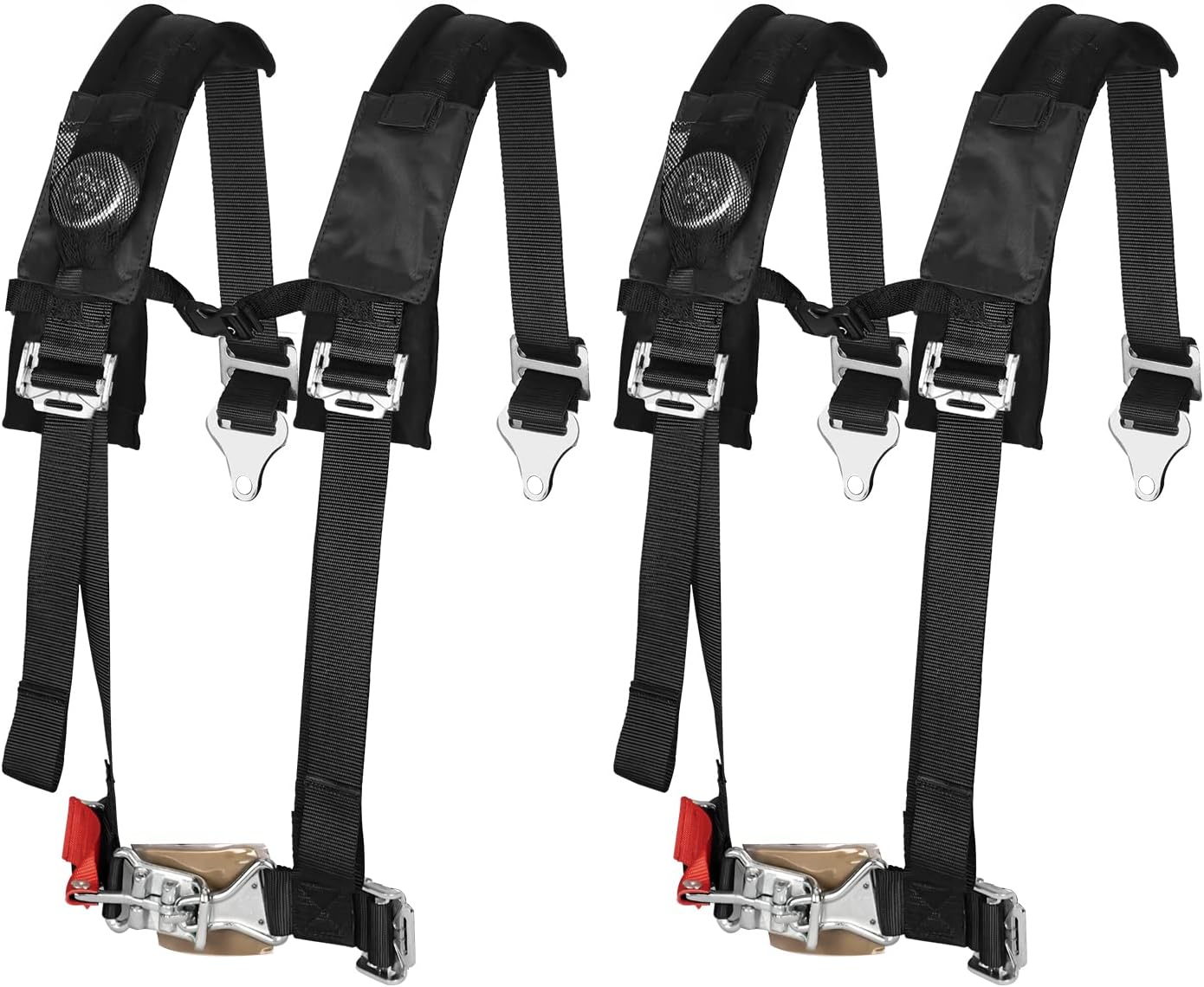 EXMIATOV 4 Point Safety Harness A114220, 2 Pack Seat Belt, 2