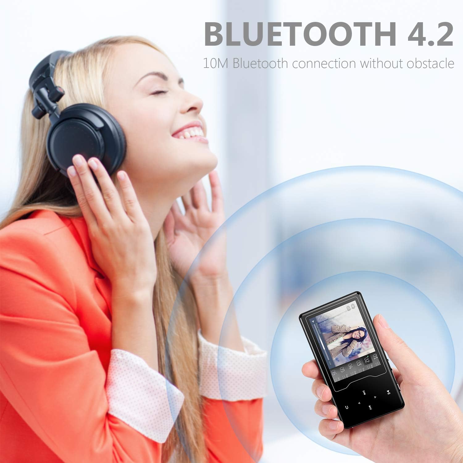 MP3 Player with Bluetooth 5.0, BERENNIS 16GB Portable HiFi Lossless Sound 2.4