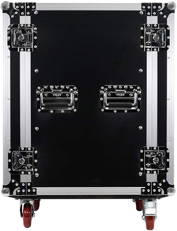 Seismic Audio - SA-PTR-16UC - 16 Space Pro Audio DJ Road Rack Case with Casters - 16U Pro Tour Grade Rack