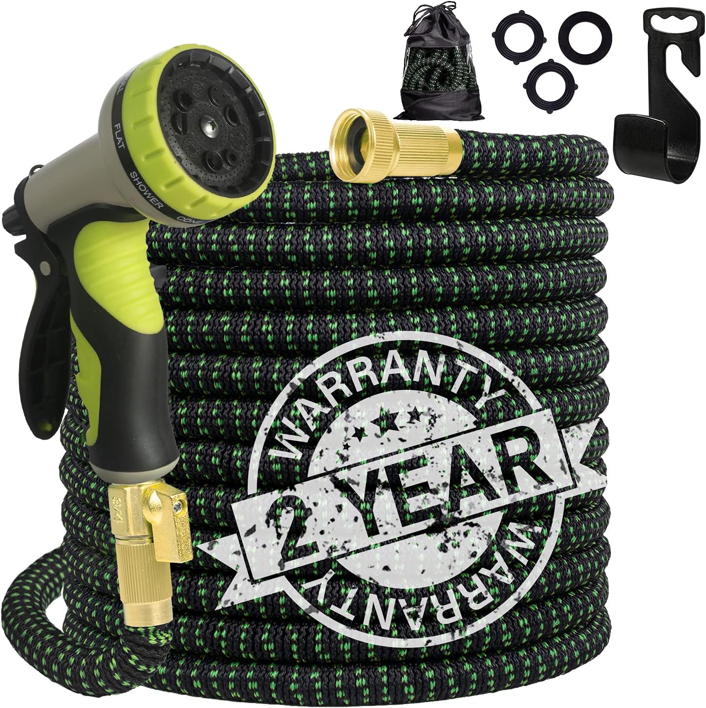 Gospire Hose 100ft Upgraded Leakproof Lightweight Expandable Garden Water Hose, Strongest Triple Latex Core with 3/4